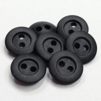 RB-1500 - Black Rubber Shirt Button, 1/2" - Priced per Dozen 
